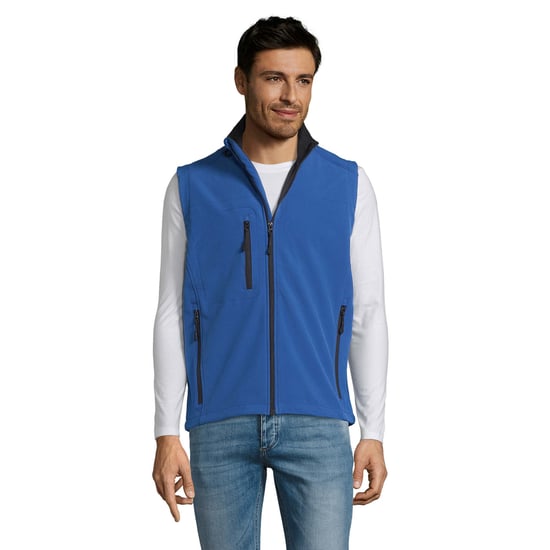 SOLS Mens Rallye Softshell Sleeveless Gilet (Royal Blue) - Image 1
