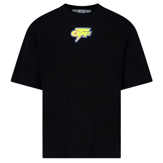 Off-White Degrade Thunder Logo Oversized Fit Black T-Shirt