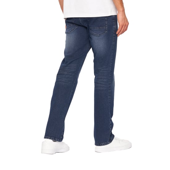 Crosshatch Mens Princed Denim Jeans (Dark Wash) - Image 2