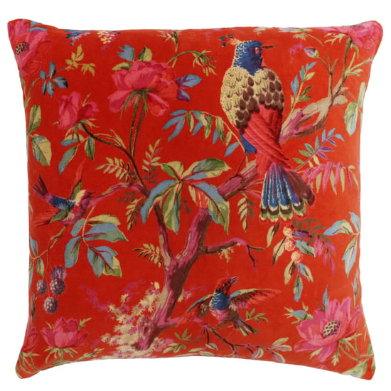 Cojín Cuadrado de Terciopelo Tropical Paoletti Paradise Relleno de Plumas - Image 1