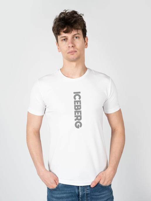 Iceberg T-Shirt C-Neck del hombre Blanco - Image 3