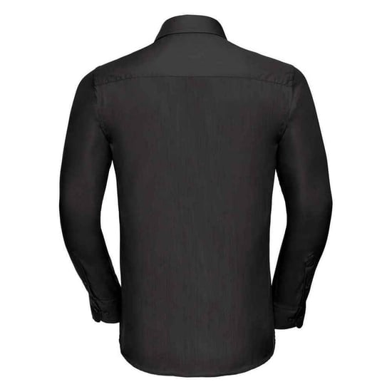 Russell Collection Mens Polycotton Easy-Care Long-Sleeved Formal Shirt (Black) - Image 2