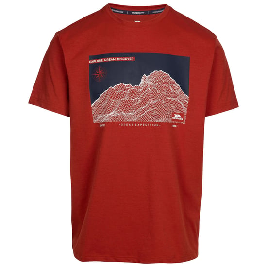 Trespass Mens Sirgis Mountain TP75 T-Shirt (Salsa) - Image 1