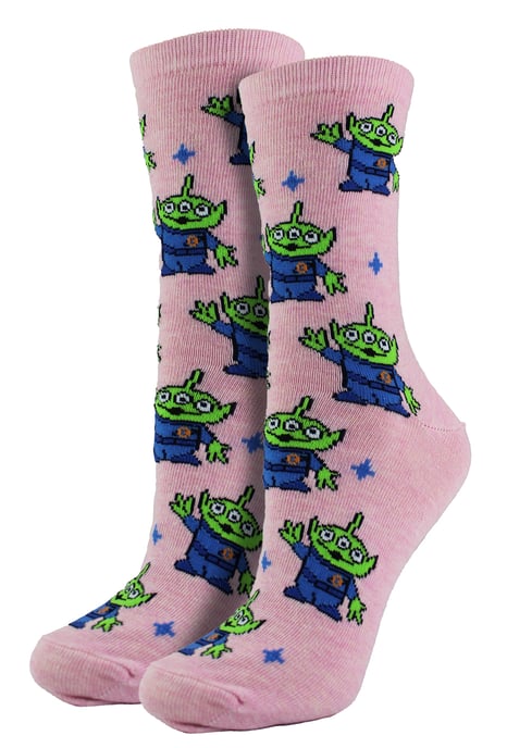 Calcetines de Alien de Toy Story para mujer | Calcetines divertidos de fantasía | Regalos de Toy Story - Alien - Image 1