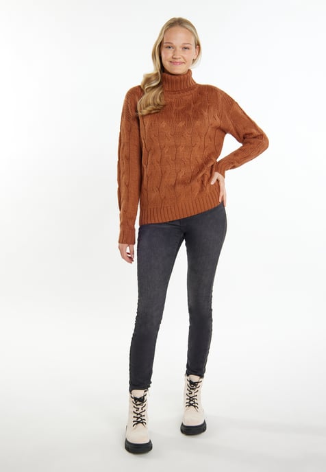 Mymo Knitted pullover women tan - Image 2