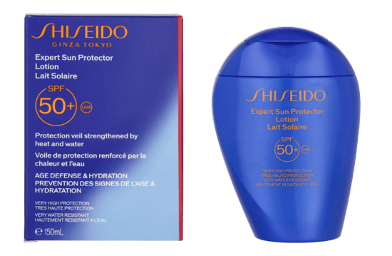Shiseido Protector Solar Expert Loción Facial y Corporal SPF50+ 150 ml - Image 1