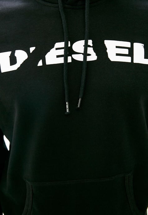 Sudadera con capucha para hombre Diesel S Agnes BRO en negro - Image 3