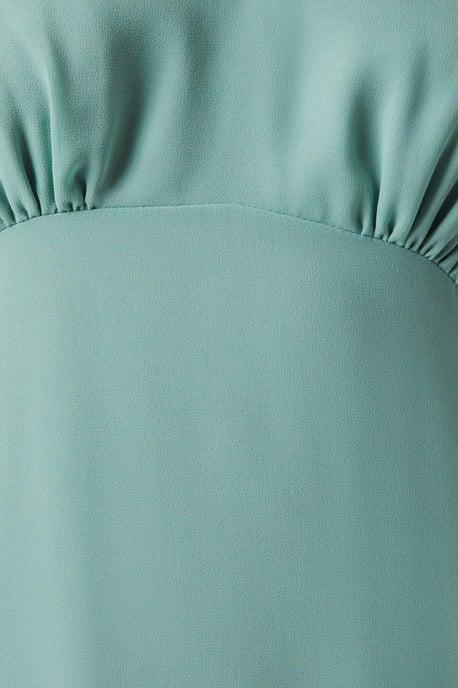 Petite Tie Shoulder Chiffon Maxi Bridesmaids Dress