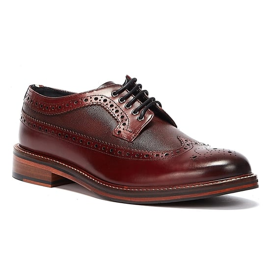 Ben Sherman Archie Brogue Mens Burgundy Shoes - Image 2