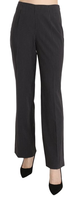 Pantalones de vestir de algodón a rayas - Image 1