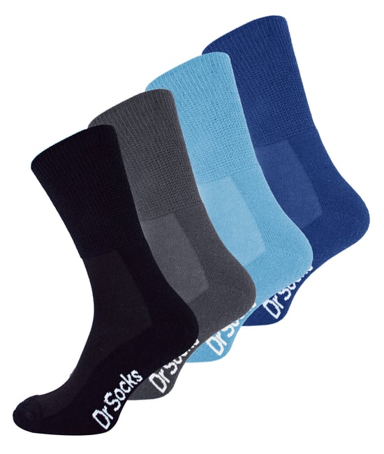 4 Pares Multipack Calcetines Diabéticos de Bambú para Hombre | Dr.Socks | Calcetines Diabéticos No Elásticos Extra Anchos para Pies Hinchados - BNG - Image 1
