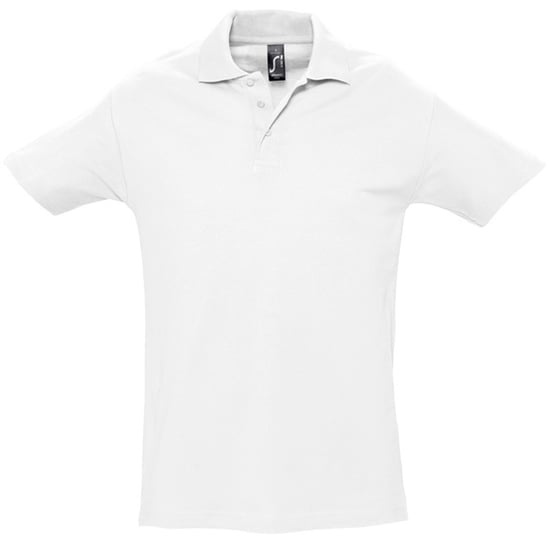 SOLS Mens Spring II Short Sleeve Heavyweight Polo Shirt (White) - Image 1