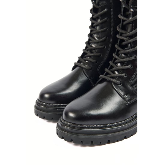 Pod Polly Leather/Textile Women's Black Boots - Image 5
