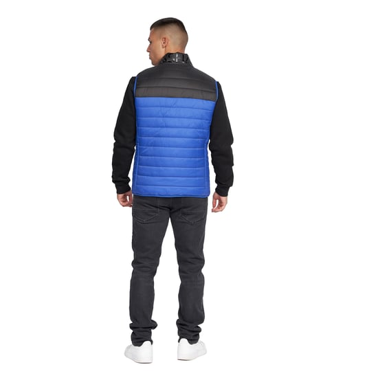 Crosshatch Mens Presnell High-Neck Gilet (Blue) - Image 2