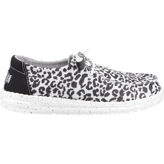 HEYDUDE Wendy Leopard Cotton Blend Women's Black/Grey Loafers - Image 5