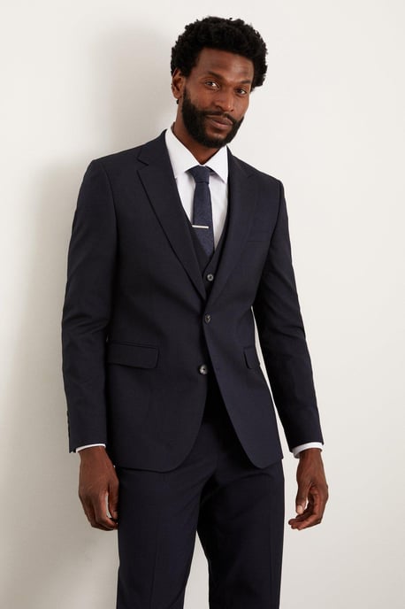 Slim Fit Navy Essential Suit Jacket - Image 1