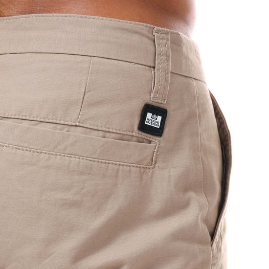 Men's Weekend Offender Dillenger Cotton Twill Chino Shorts in Stone - Image 6