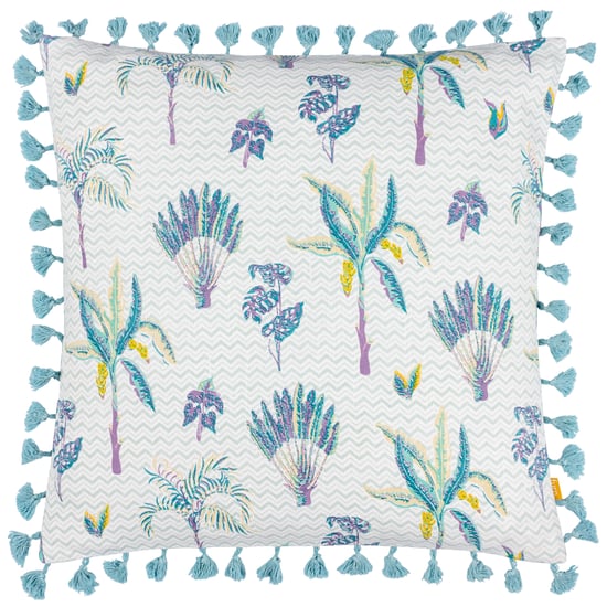 furn. Funda de Cojín con Borlas Chamae Floral - Image 1