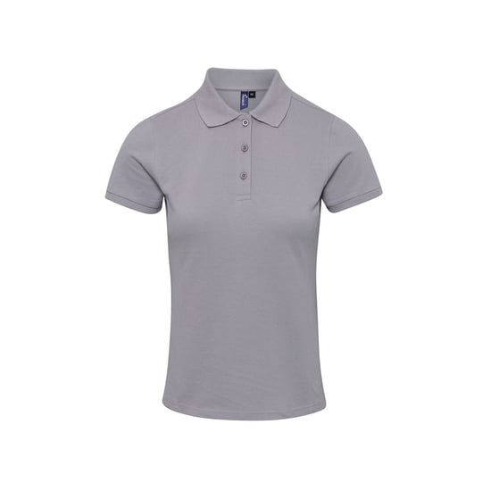 Premier Womens/Ladies Coolchecker Plus Piqu Polo With CoolPlus (Silver) - Image 1
