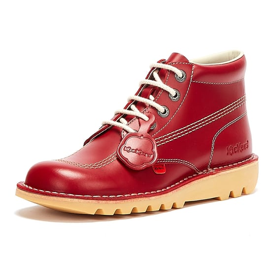 Kickers Kick Hi Mens Red Leather Boots - Image 3