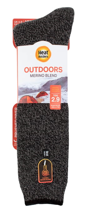 Heat Holders - Calcetines térmicos de lana merino para invierno de pierna larga reforzados 2.9 TOG para exteriores - Negro - Image 2
