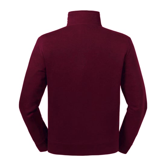 Russell Mens Authentic Quarter Zip Sweatshirt (Burgundy) - Image 2