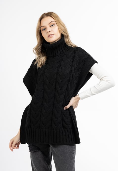 Dreimaster Knitted vest women black - Image 3