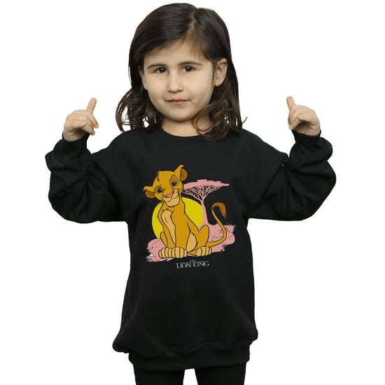 Disney Girls The Lion King Simba Pastel Sweatshirt (Black) - Image 2