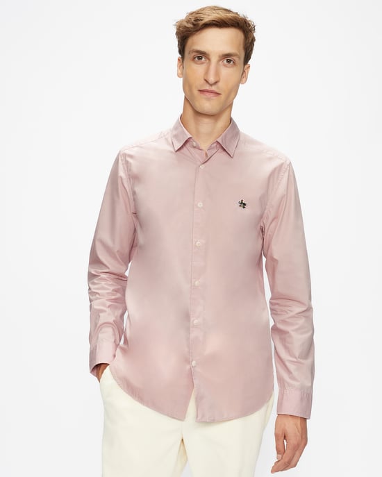 Ted Baker Fonik Long-Sleeved Poplin Shirt, Pink