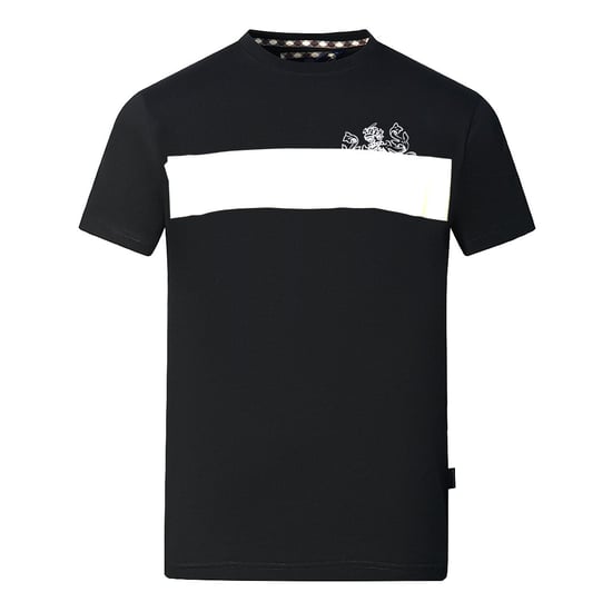Aquascutum Block Aldis Logo camiseta negra - Image 1