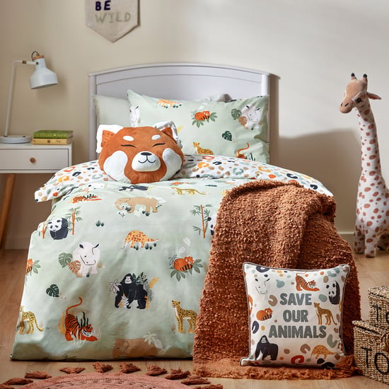 juego de fundas nórdicas reversible de animales salvajes little furn. - Image 1