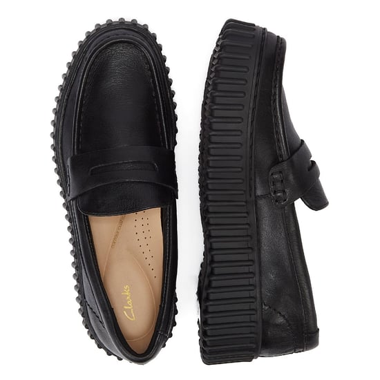 Zapatos de comodidad de cuero para mujer Clarks Torhill Penny en negro - Image 6