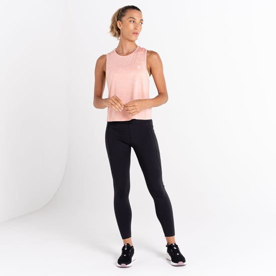 Dare 2B Womens/Ladies Meditate Marl Crop Top (Apricot Blush)
