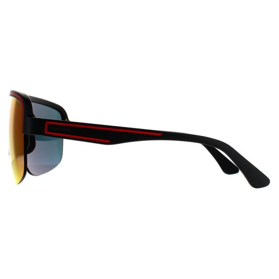 Police Semi Rimless Mens Matte Dark Grey Multilayer Red 90041091