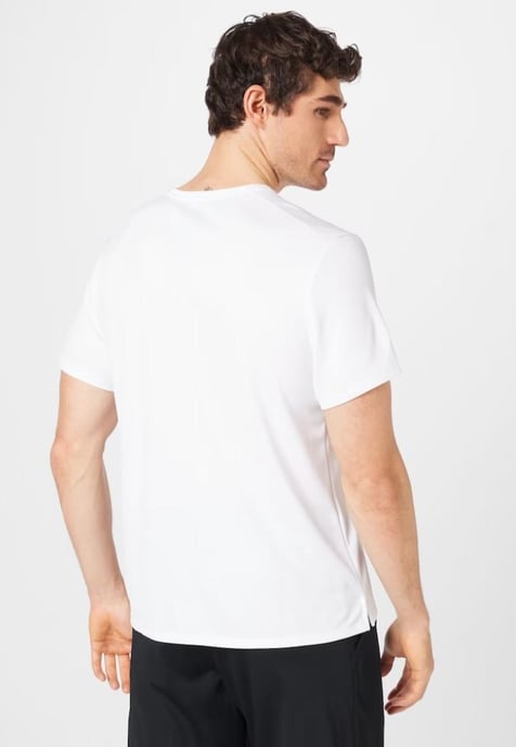 Camiseta de manga corta para hombre Nike Dri Fit Miler en blanco - Image 2