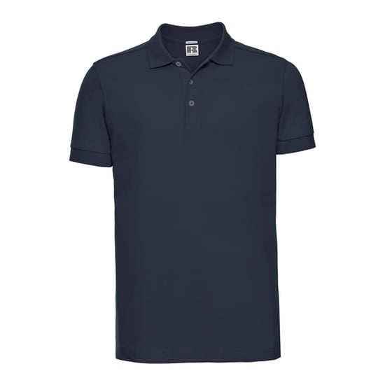Russell Mens Stretch Fitted Polo Shirt (French Navy) - Image 1