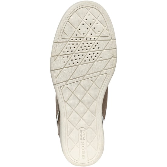 Geox D Maurica Leather Women's Dark Taupe Trainers - Image 3