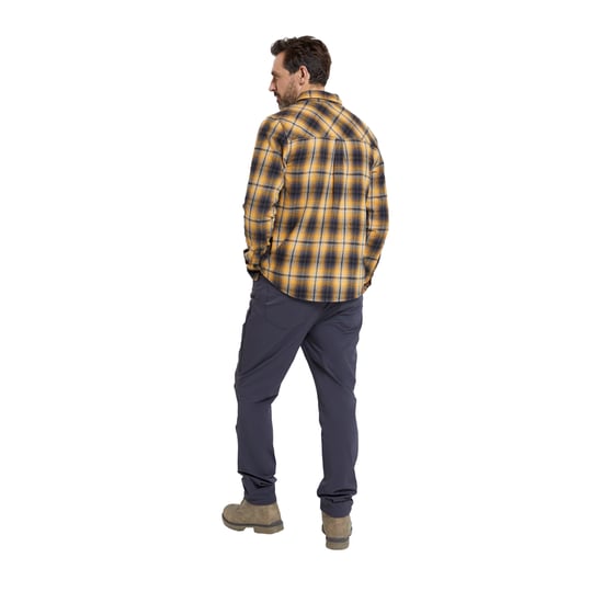 Mountain Warehouse Mens Trace Flannel Long-Sleeved Shirt (Yellow)