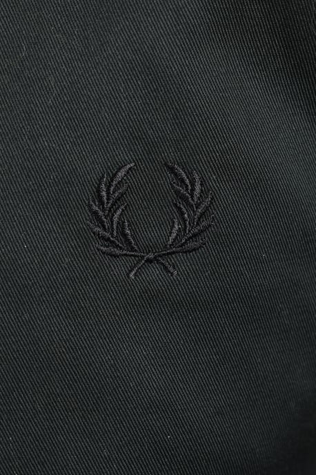 Chaqueta Harrington de algodón encerado Fred Perry en verde oscuro - Image 3