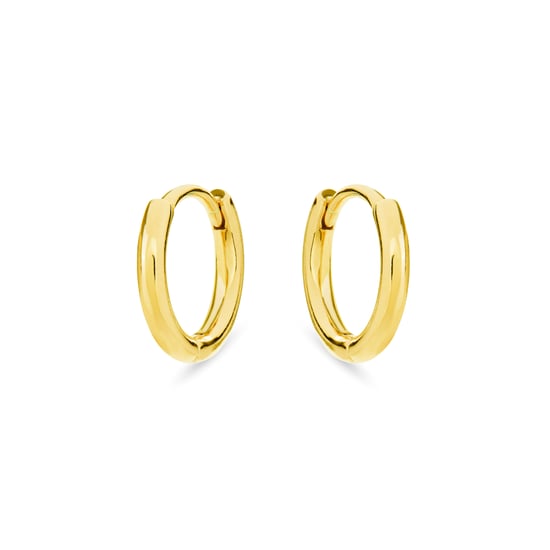 Pendientes de Aros Luxenter, edum de plata de ley 925 con acabado en baño de oro amarillo de 18 quilates - Image 2