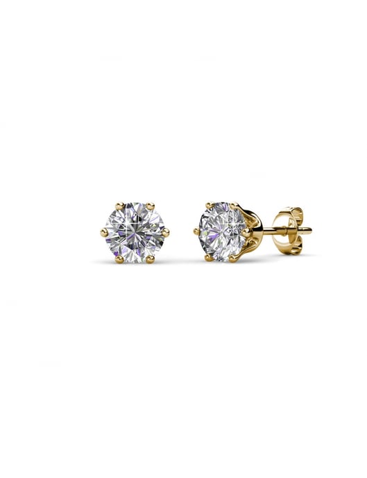 Pendientes Avril con Piedra de Nacimiento - Oro y Cristal - Image 3