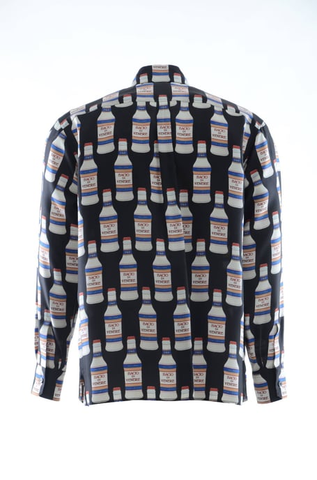 Camisa de Botellas de Seda para Hombre de Dolce & Gabbana - Image 2