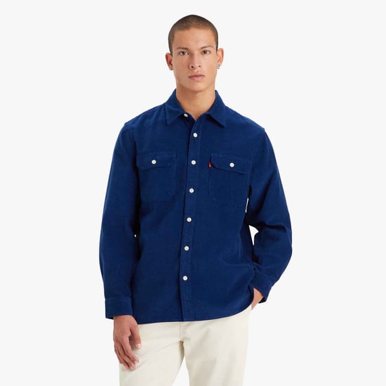 Men's Levis Jackson Worker Corduroy Overshirt in Dark Blue