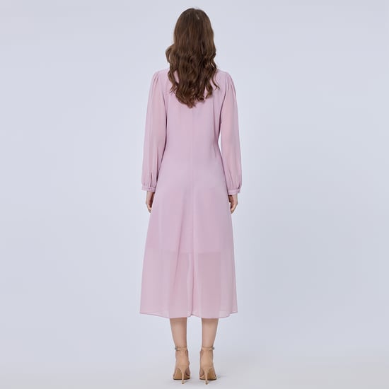 Long ruffle chiffon dress - Image 4