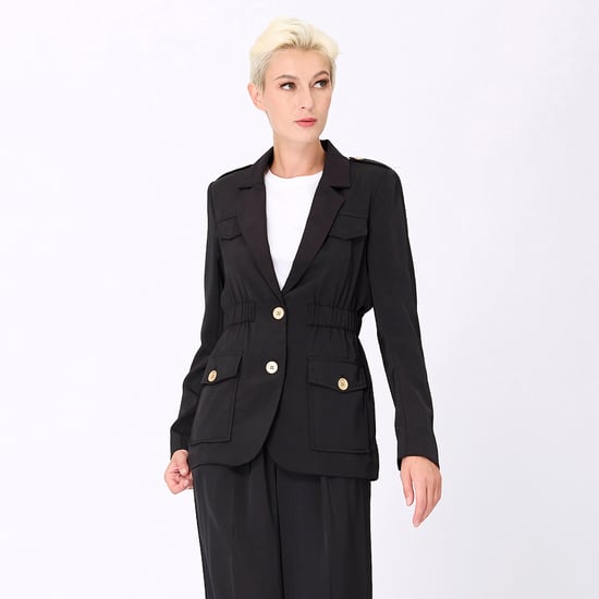 Safari blazer with gathered waist - Image 1