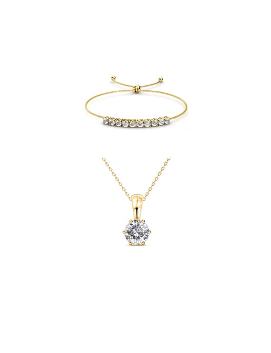 Juego de piedras de nacimiento Crystal Mia - Oro y cristal - Image 1