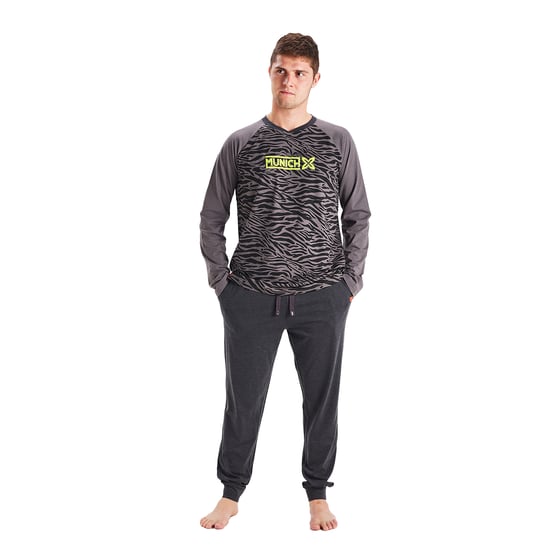 Winter pajamas long sleeve round neck MU1 men