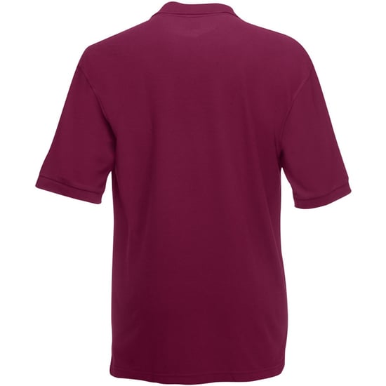 Fruit of the Loom Childrens/Kids Pique Short-Sleeved Polo Shirt (Burgundy) - Image 2