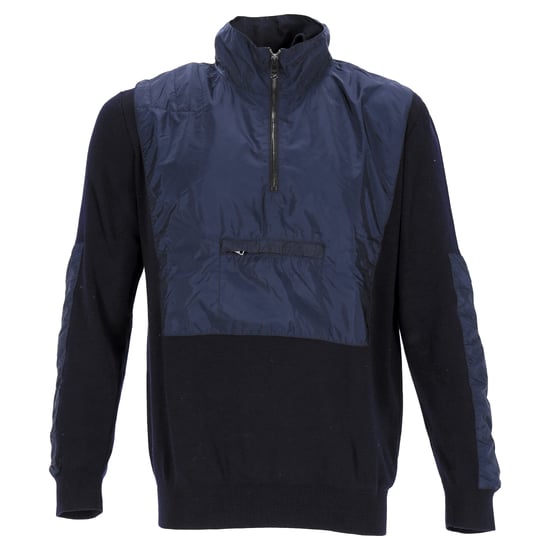 Prada Windbreaker in Navy Blue Wool and Nylon - Image 1