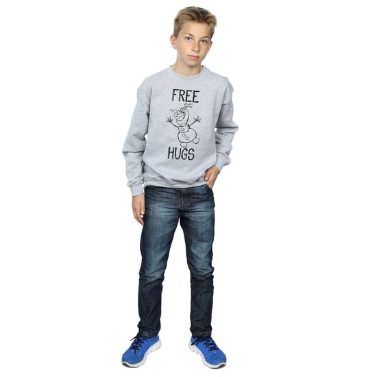 Disney Boys Frozen Olaf Free Hugs Sweatshirt (Sports Grey)